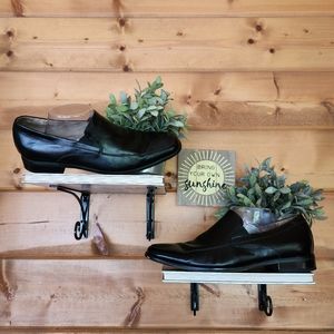 Stacy Adams 💜 Jonah Black Leather Loafers Slip‎ On Dress Shoes 24671 10.5 M